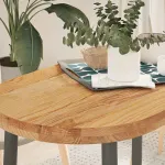 Blat de masă maro deschis 100x50x4 cm lemn masiv de stejar oval GartenMobel Dekor