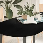 Blat de masă maro închis 120x60x2 cm lemn masiv de stejar oval GartenMobel Dekor