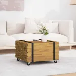 Masă de cafea Maro 60 x 60 x 38 cm Lemn solid de tec GartenMobel Dekor