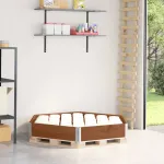 Strat înălțat, maro, 160x160 cm, lemn masiv pin, hexagon GartenMobel Dekor