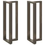 Picioare de masă de bar în formă de T, 2 buc., negru, 40x35x(110-111) cm, oțel GartenMobel Dekor
