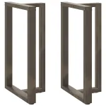 Picioare de masă de bar în formă de T, 2 buc., negru, 60x35x(100-101) cm, oțel GartenMobel Dekor