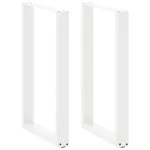 Picioare de masă de bar în formă de U, 2 buc., alb, 60x(90-91) cm, oțel GartenMobel Dekor
