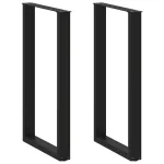 Picioare de masă de bar în formă de U, 2 buc., negru, 60 x (100-101) cm, oțel GartenMobel Dekor