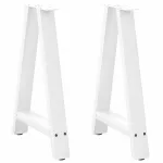 Picioare de masă în formă de A, 2 buc., alb, 60x(72-73) cm, oțel GartenMobel Dekor