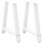 Picioare de masă în formă de A, 2 buc., alb, 70x(72-73) cm, oțel GartenMobel Dekor