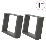 Picioare pentru măsuță de cafea în formă de U, 2 buc., antracit, 40x(30-31) cm, oțel GartenMobel Dekor