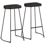 Scaune de bar 2 buc Negru 45x40x78 cm lemn masiv de mango GartenMobel Dekor