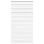Jaluzea tip zebra alb lățime țesătură 85,9 cm poliester GartenMobel Dekor