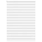 Jaluzea tip zebra alb lățime țesătură 155,9 cm poliester GartenMobel Dekor