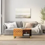 Măsuță de cafea, maro și negru, 80x50x40 cm, lemn masiv mango GartenMobel Dekor