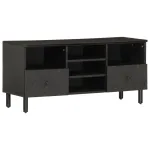 Comodă TV, negru, 100x33x46 cm, lemn masiv de mango GartenMobel Dekor