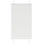Jaluzea plisată alb 75x150 cm Lățime țesătură 74,4cm poliester GartenMobel Dekor