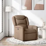 Fotoliu rabatabil, maro, material textil GartenMobel Dekor