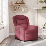 Fotoliu rabatabil, roșu vin, material textil GartenMobel Dekor