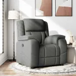 Fotoliu rabatabil, gri închis, material textil GartenMobel Dekor