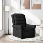 Fotoliu rabatabil, negru, material textil GartenMobel Dekor