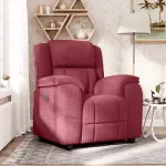 Fotoliu rabatabil, roșu vin, material textil GartenMobel Dekor