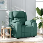 Fotoliu de masaj rabatabil, verde închis, material textil GartenMobel Dekor