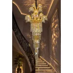 Candelabru din cristal Palace Regalis, auriu lucios, 29xG9, D80 cm