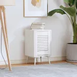 Ușă de dulap cu grilaj alb 39,5x29,5 cm GartenMobel Dekor