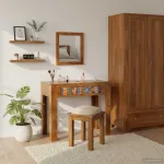 Masă de Machiaj Maro 90 x 45 x 75 cm Lemn Solid de Acacia GartenMobel Dekor