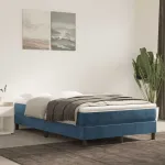 Saltea cu arcuri buzunar, fermitate medie, albastru închis, 120x220x20 cm, catifea GartenMobel Dekor