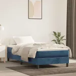 Saltea cu arcuri buzunar, fermitate medie, albastru închis, 80x210x20 cm, catifea GartenMobel Dekor