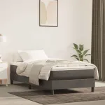 Saltea cu arcuri buzunar, fermitate medie, gri închis, 90x210x20 cm, catifea GartenMobel Dekor