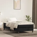Saltea cu arcuri buzunar, fermitate medie, negru, 100x210x20 cm, catifea GartenMobel Dekor