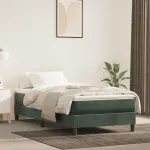 Saltea cu arcuri buzunar, fermitate medie, verde închis, 100x210x20 cm, catifea GartenMobel Dekor
