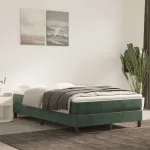 Saltea cu arcuri buzunar, fermitate medie, verde închis, 120x220x20 cm, catifea GartenMobel Dekor