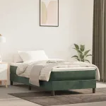 Saltea cu arcuri buzunar, fermitate medie, verde închis, 80x210x20 cm, catifea GartenMobel Dekor