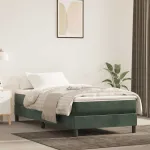 Saltea cu arcuri buzunar, fermitate medie, verde închis, 80x220x20 cm, catifea GartenMobel Dekor