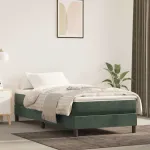 Saltea cu arcuri buzunar, fermitate medie, verde închis, 90x220x20 cm, catifea GartenMobel Dekor