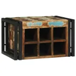Raft pentru vin 2 pcs 46 x 35 x 27,5 cm Lemn recuperat masiv GartenMobel Dekor