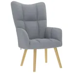 Scaun de relaxare, gri deschis, material textil GartenMobel Dekor