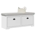 Bancă pentru hol „BODO” Albă 114x40x45 cm GartenMobel Dekor