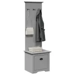 Dulap de hol cu cârlige „BODO” gri 50x40x157 cm GartenMobel Dekor