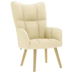 Scaun de relaxare, crem, material textil GartenMobel Dekor