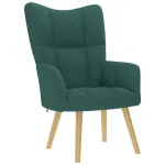 Scaun de relaxare, verde închis, material textil GartenMobel Dekor
