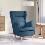 Fotoliu, albastru, 74x84x100 cm, textil GartenMobel Dekor