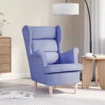 Fotoliu, albastru jeans, 74x84x100 cm, textil GartenMobel Dekor