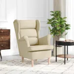 Fotoliu, crem, 74x84x100 cm, textil GartenMobel Dekor