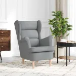 Fotoliu, gri deschis, 74x84x100 cm, textil GartenMobel Dekor