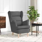 Fotoliu, gri închis, 74x84x100 cm, textil GartenMobel Dekor