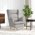 Fotoliu, gri nor, 74x84x100 cm, textil GartenMobel Dekor