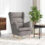 Fotoliu, gri taupe, 74x84x100 cm, textil GartenMobel Dekor