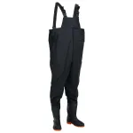 Salopetă cu pieptar și cizme, negru, mărimea 45 GartenMobel Dekor