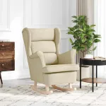Scaun balansoar, crem, 74x90x102 cm, material textil GartenMobel Dekor